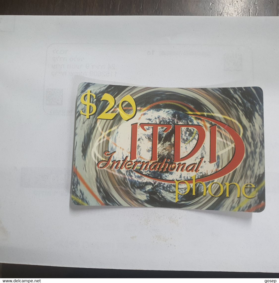 PALESTINE-(PL-PRE-IDT-0001)-ITDI-20$-(332)-(20$)-(?)-(?)-mint Card-1 Prepiad Free - Palestine