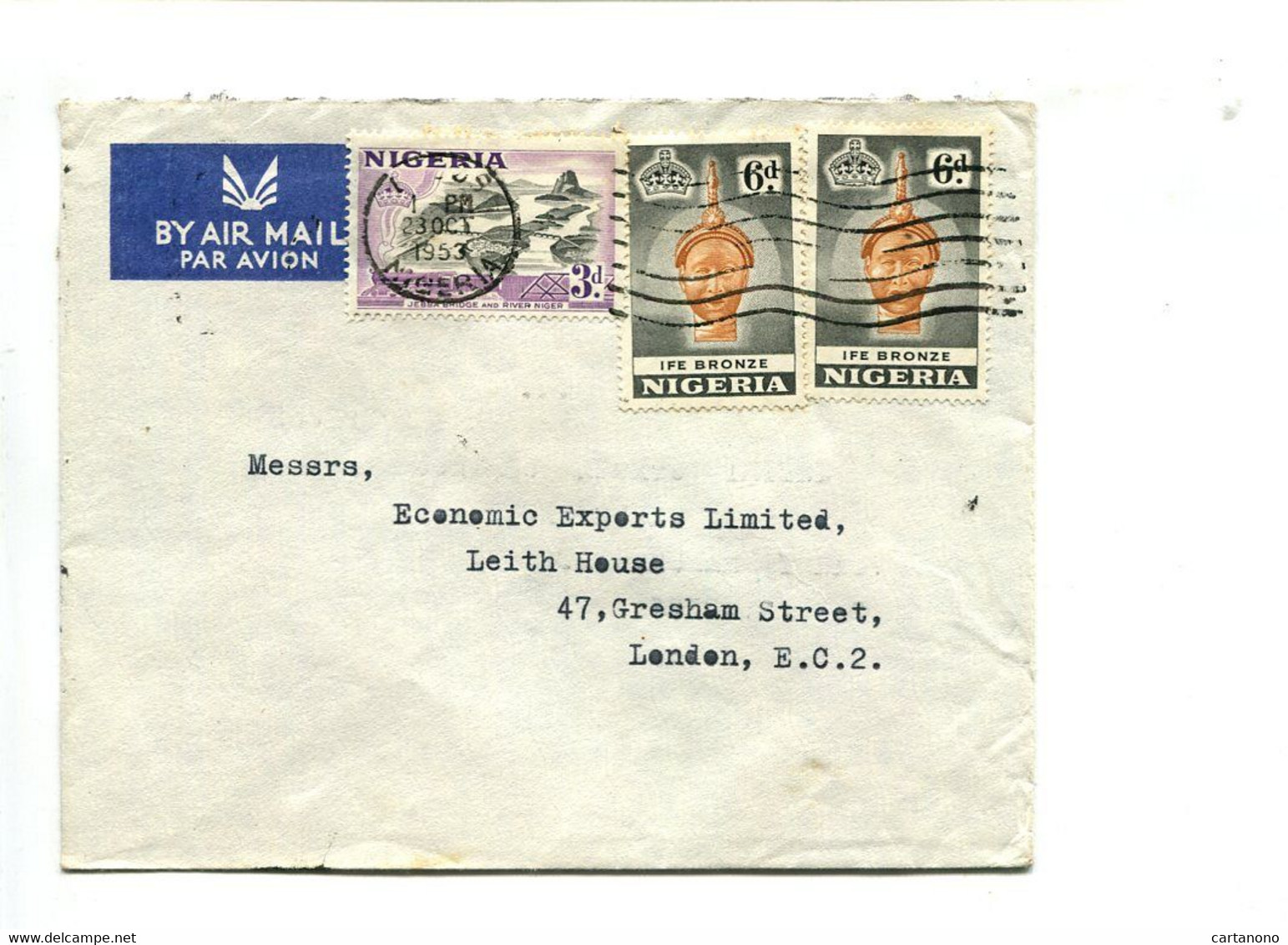 NIGERIA - Affranchissement Sur Lettre Par Avion Pour L'Angleterre - - Nigeria (1961-...)