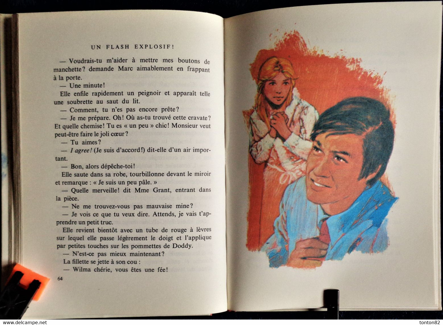 Annick De Villiers & Yvette Cayré - Un Flash Explosif ! - Bibliothèque Rouge Et Or Souveraine N° 2.744 - ( 1970 ) . - Bibliothèque Rouge Et Or