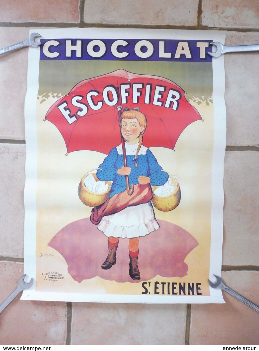 Affiche CHOCOLAT ESCOFFIER (50 X 70cm Env.) Edit. Affiches Artistiques Imprimerie A. Poméon & Fils à St Chamond (Loire) - Cioccolato