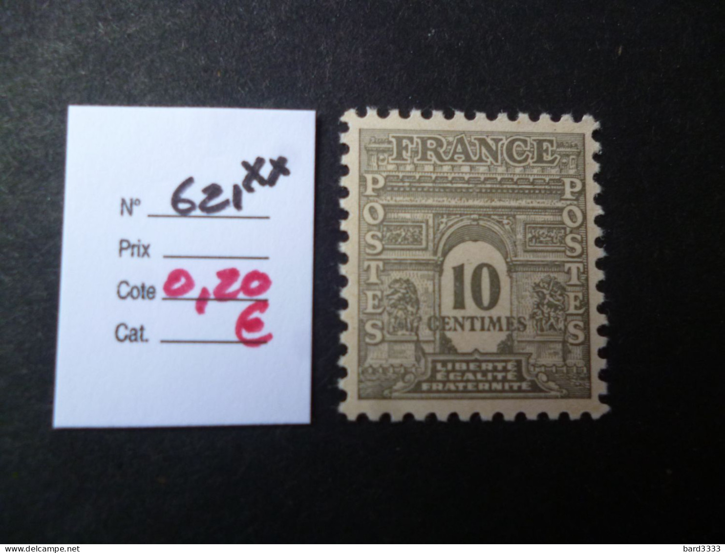 Timbre France Neuf ** 1944  N° 621 Cote 0,20 € - Neufs