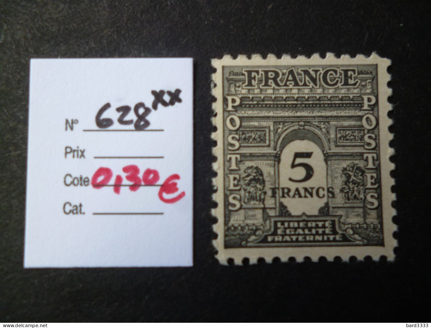 Timbre France Neuf ** 1944  N° 628 Cote 0,30 € - Neufs