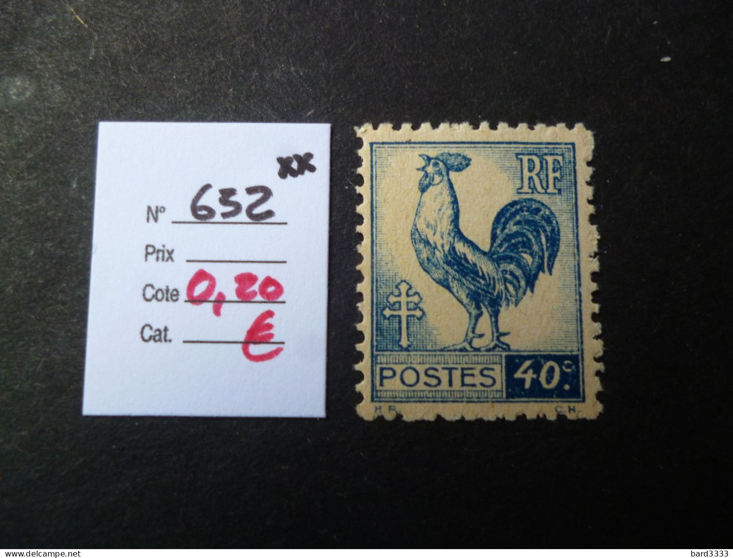 Timbre France Neuf ** 1944  N° 632 Cote 0,20 € - Neufs