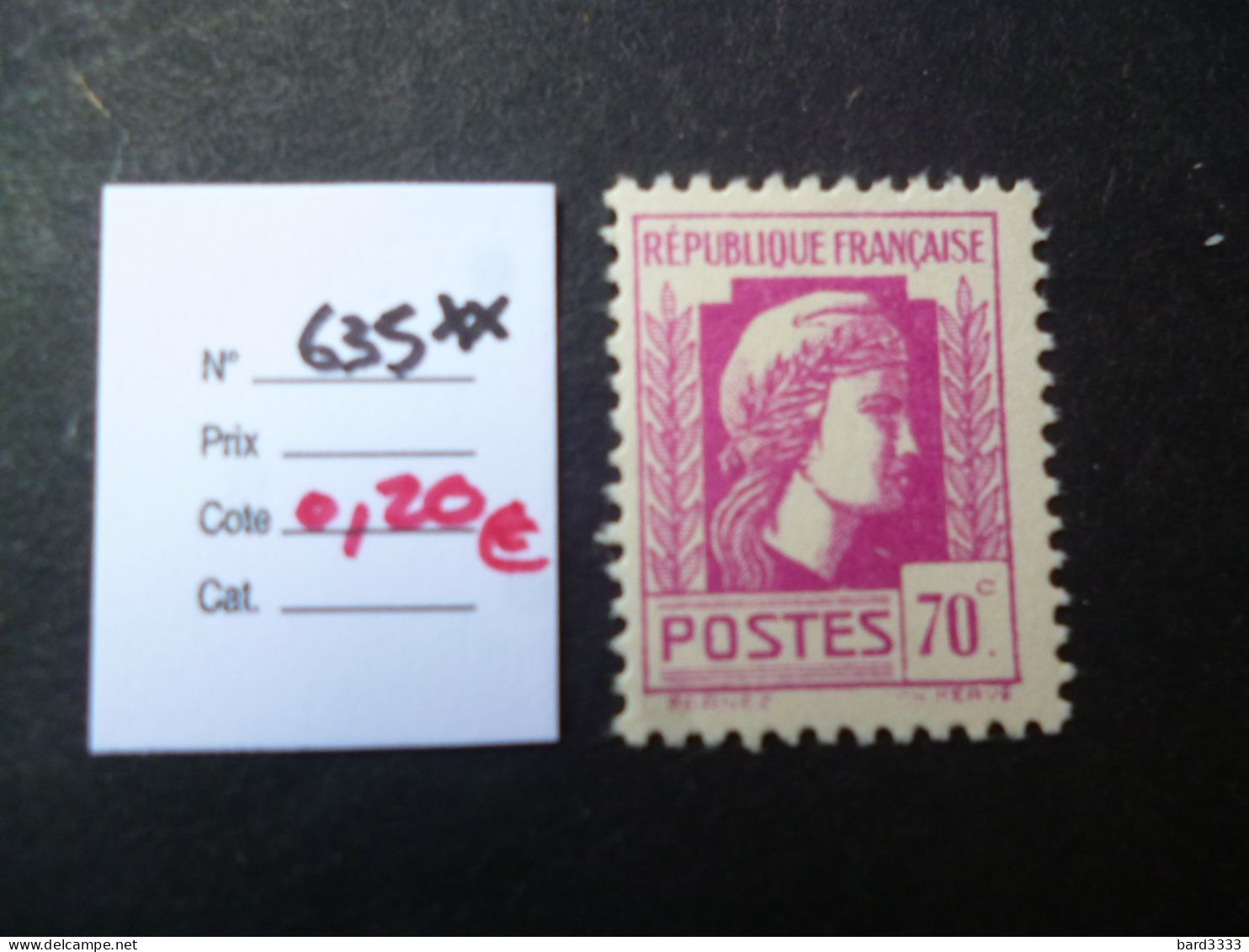 Timbre France Neuf ** 1944  N° 635 Cote 0,20 € - Neufs