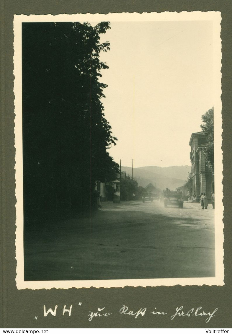 Orig. Foto 1938 Vor 2. WK Rast Der WH In Haslach / Freiburg Breisgau Am Bahnhof - Haslach