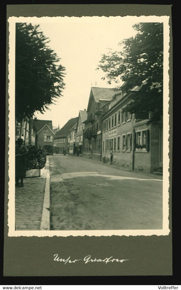 Orig. Foto 1938 Haslach / Freiburg Kinzigtal Gasthof Hotel In Eisenbahnstraße - Haslach