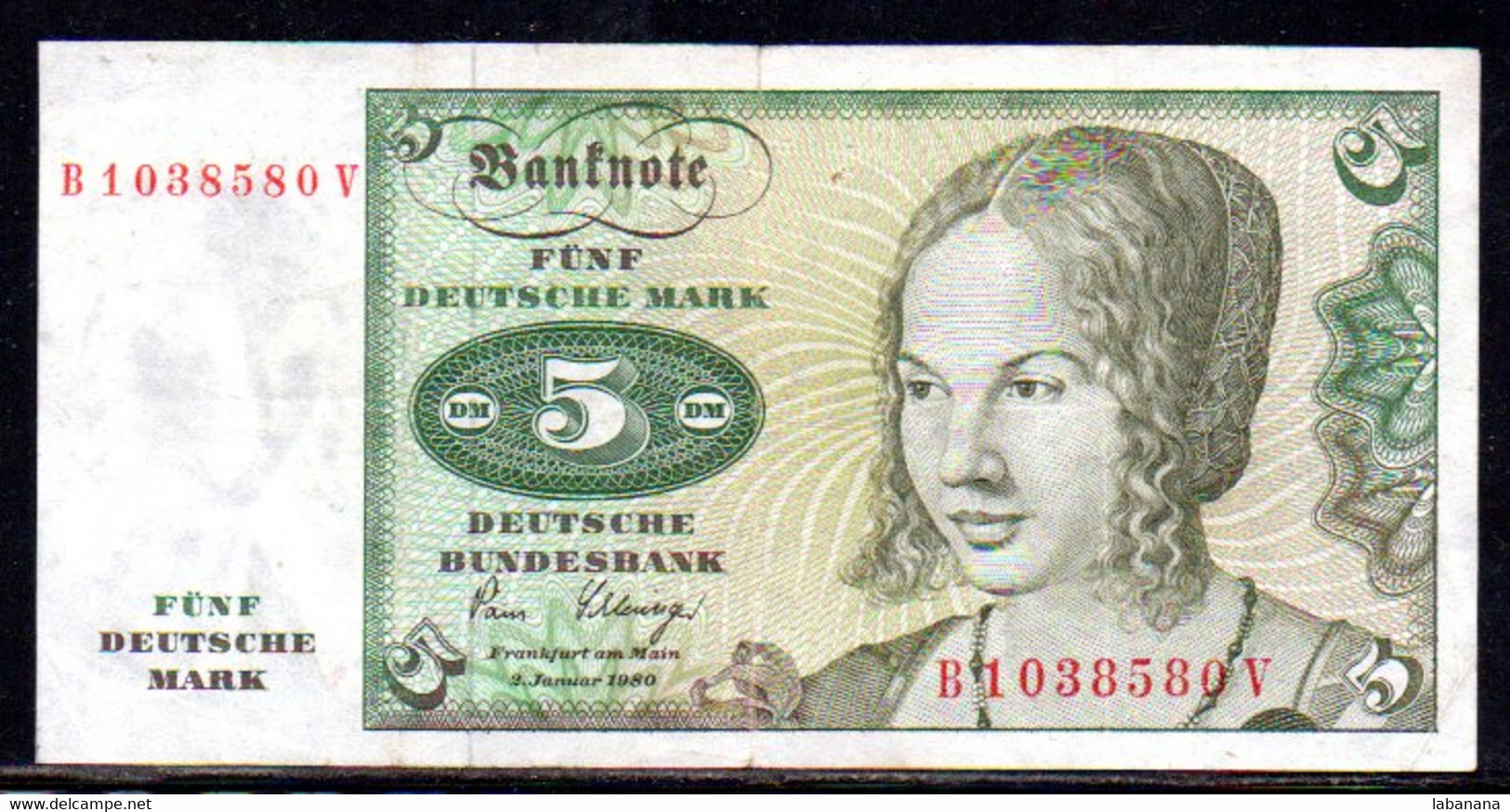 659-Allemagne 5m 1960 B103V - 5 Deutsche Mark