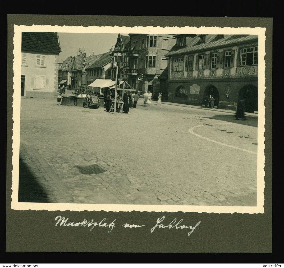 Orig. Foto 1938 Haslach / Freiburg Breisgau, Marktplatz Geschäfte, Markttreiben - Haslach