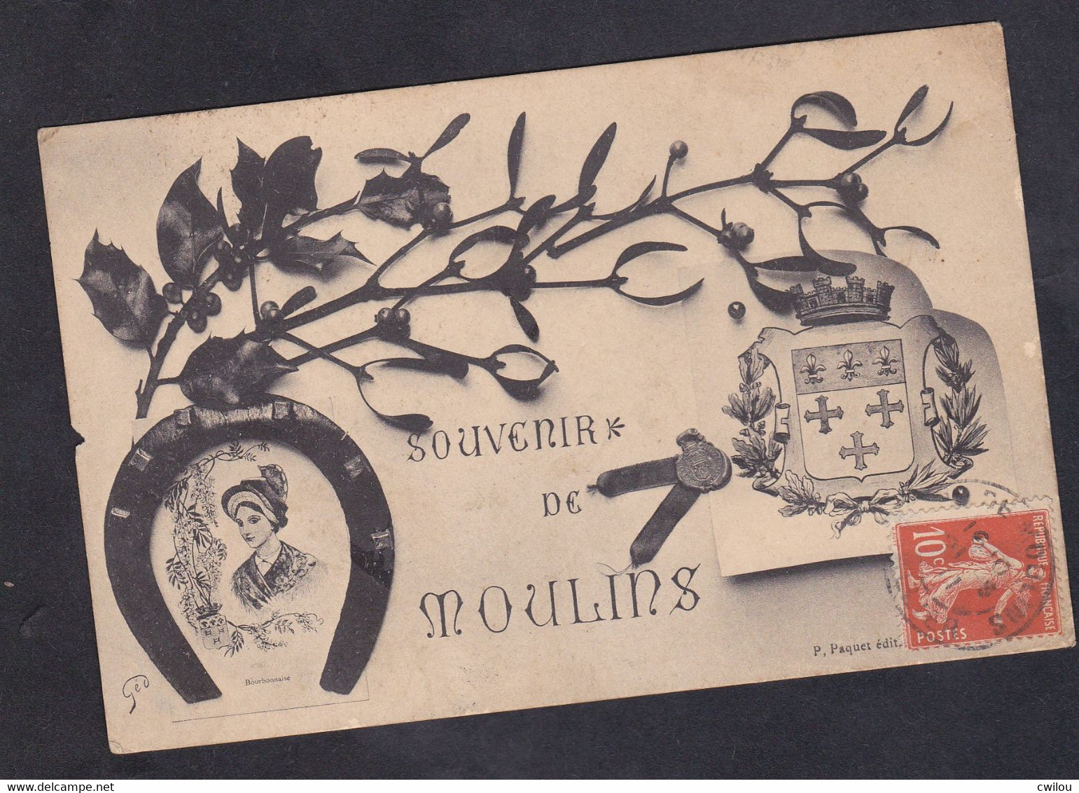 CPA - 03 - SOUVENIR DE MOULINS - BOURBONNAISE - Moulins