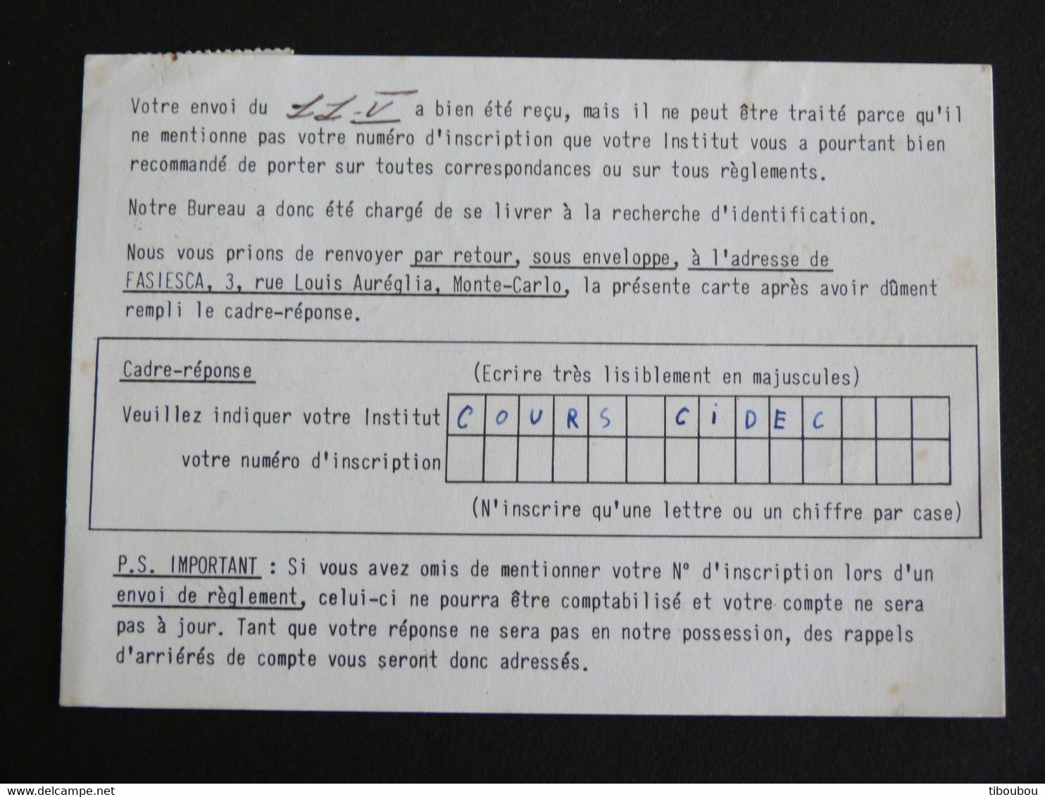 LETTRE MONACO AVEC YT 545 PRINCE RAINIER III - FLAMME PRINCIPAUTE - Covers & Documents