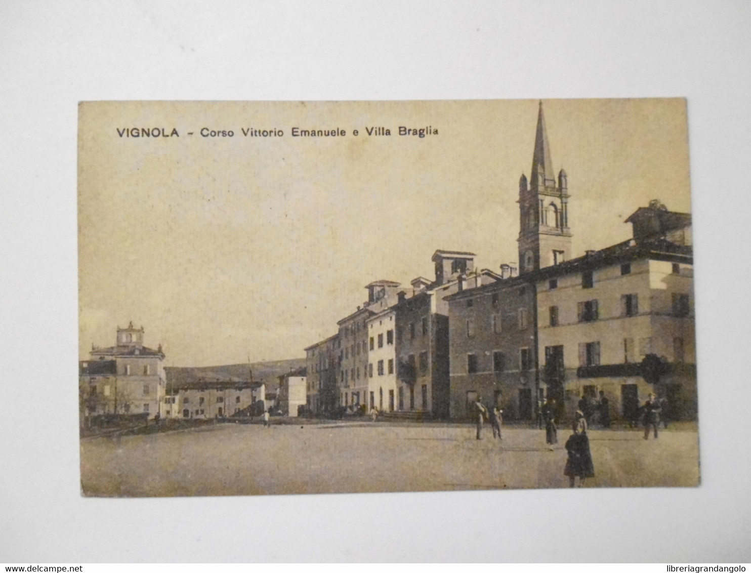 Cartolina Vignola Corso Vittorio Emanuele E Villa Braglia 1913 Viaggiata Modena - Modena