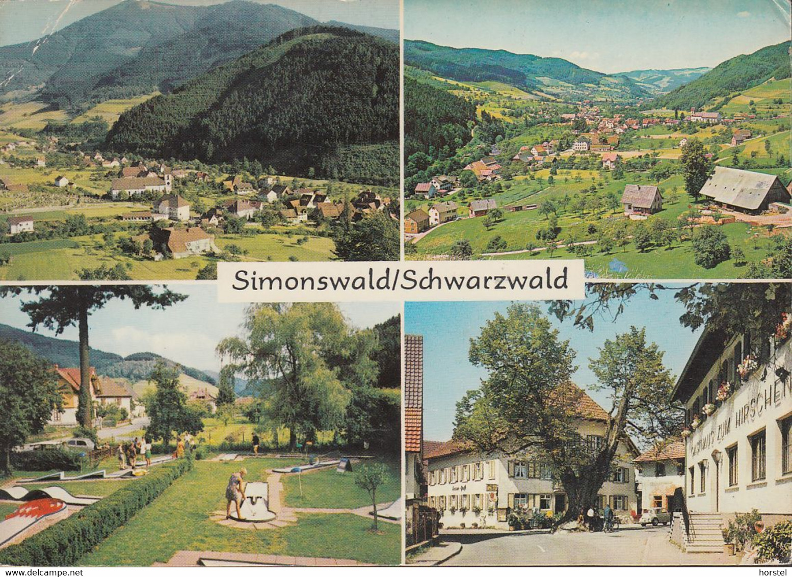 D-79263 Simonswald - Schwarzwald - Alte Ansichten - Gasthaus Zum Hirschen -  Minigolf - Car - Emmendingen