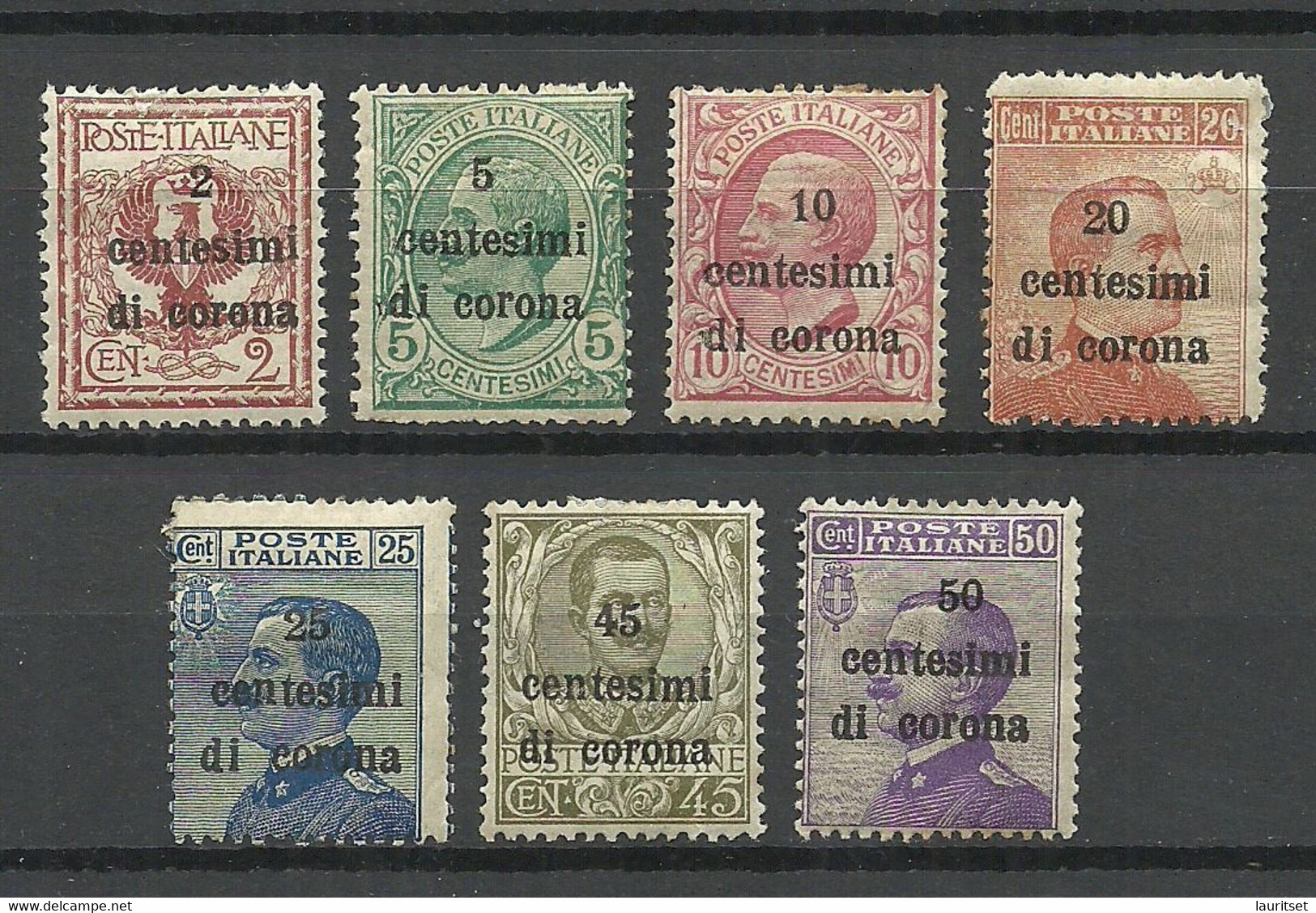 ITALY Trentino & Dalmatien 1919 = 7 Stamps From Set Michel 1 - 11 * - Trento