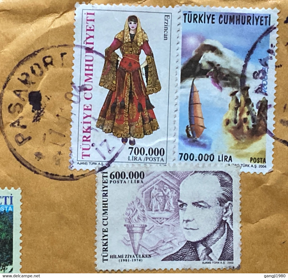 TURKEY,2006,AIR MAIL USED COVER TO INDIA,11 STAMPS,FLOWER,PLANT,EUROPA,SNOW,MOUNTAIN,SHIP,MOSQUE CULTURE,COSTUME,ZODIAC - Airmail