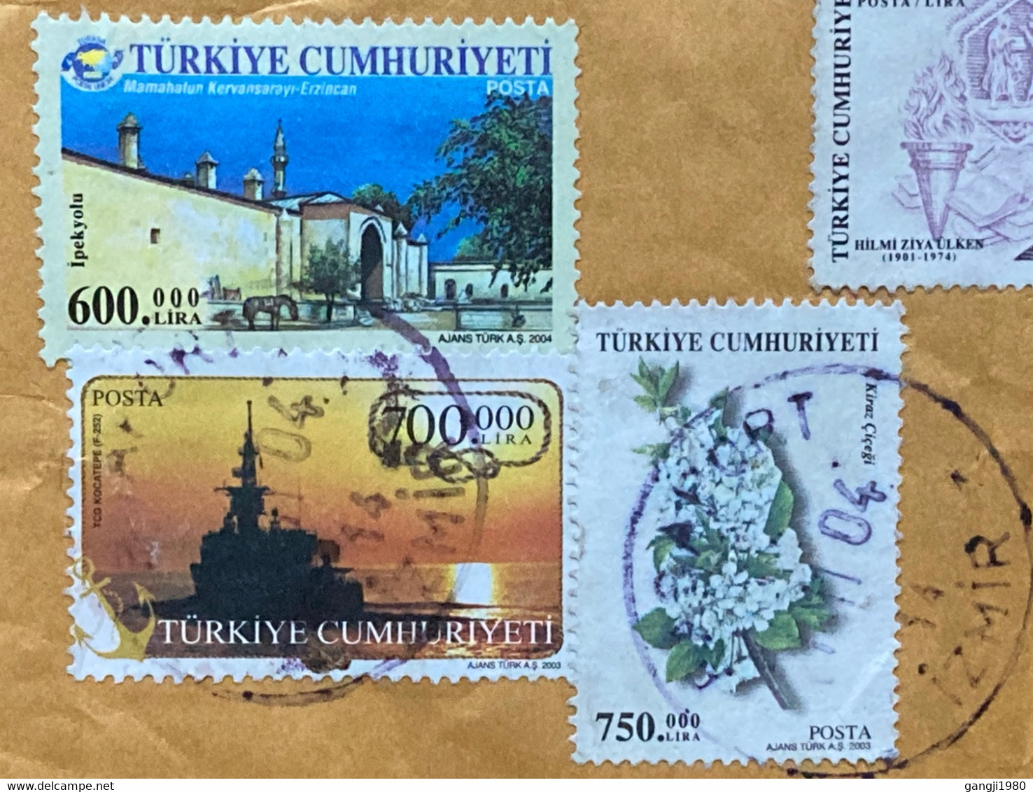 TURKEY,2006,AIR MAIL USED COVER TO INDIA,11 STAMPS,FLOWER,PLANT,EUROPA,SNOW,MOUNTAIN,SHIP,MOSQUE CULTURE,COSTUME,ZODIAC - Airmail