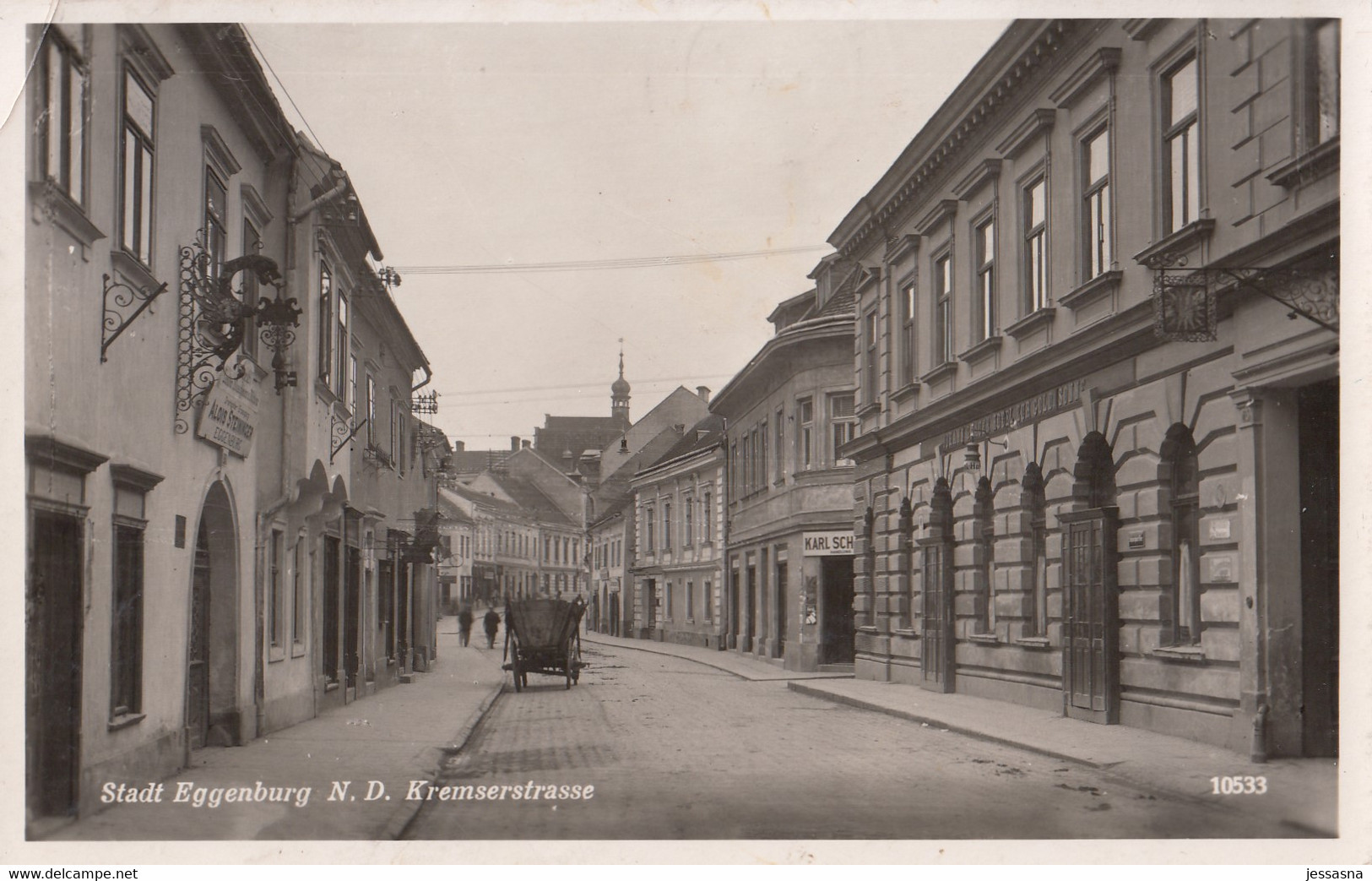 AK - EGGENBURG (Horn) - Partie I/d Kremserstrasse 1944 - Eggenburg