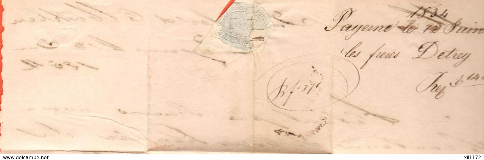 PPH2-04 RARE Lettre Envoyée De Payerne 12 Juin 1834 à Gessler Wohlen Aargau. Argovie - ...-1845 Prephilately