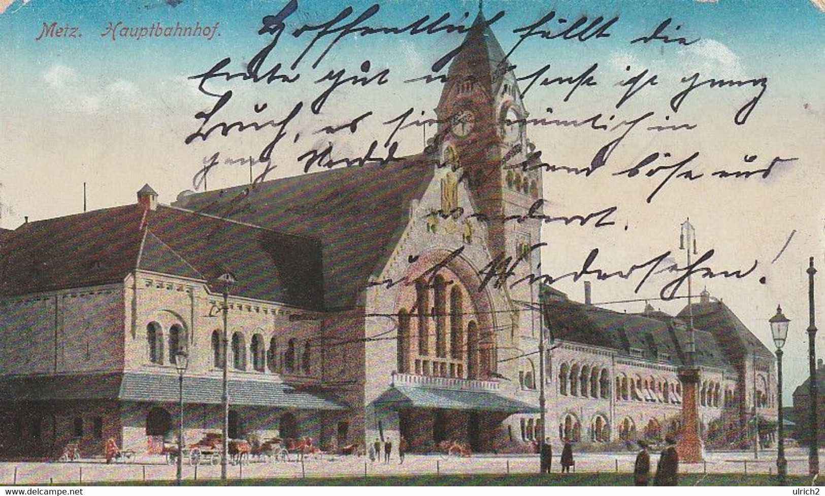 AK Metz - Hauptbahnhof - Feldpost I.E.-B. 4 Bay. J-R. - 1917 (60201) - Lothringen