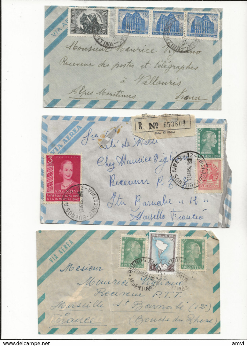 22-4 - 858 ARGENTINE LOT DE 7 ENVELOPPES A DECOUVRIR - Cartas & Documentos