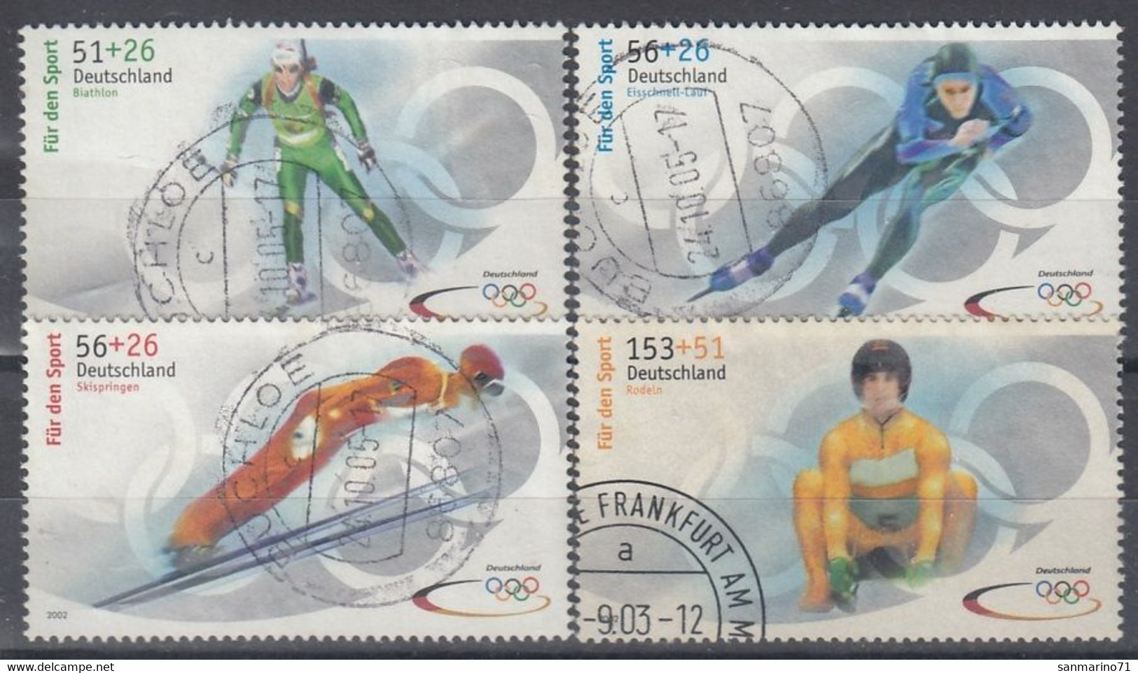 GERMANY Bundes 2237-2240,used - Winter 2002: Salt Lake City