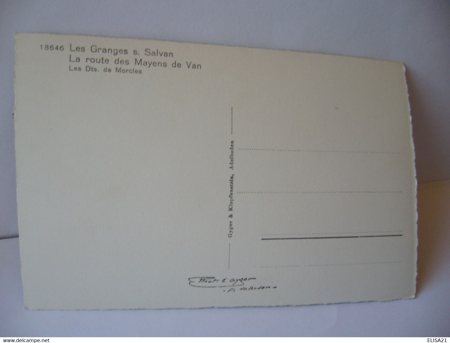 LES GRANGES S. SALVAN  SUISSE VS VALAIS LA ROUTE DES MAYENS DE VAN LES DTS DE MORCLES CPSM FORMAT CPA - Granges