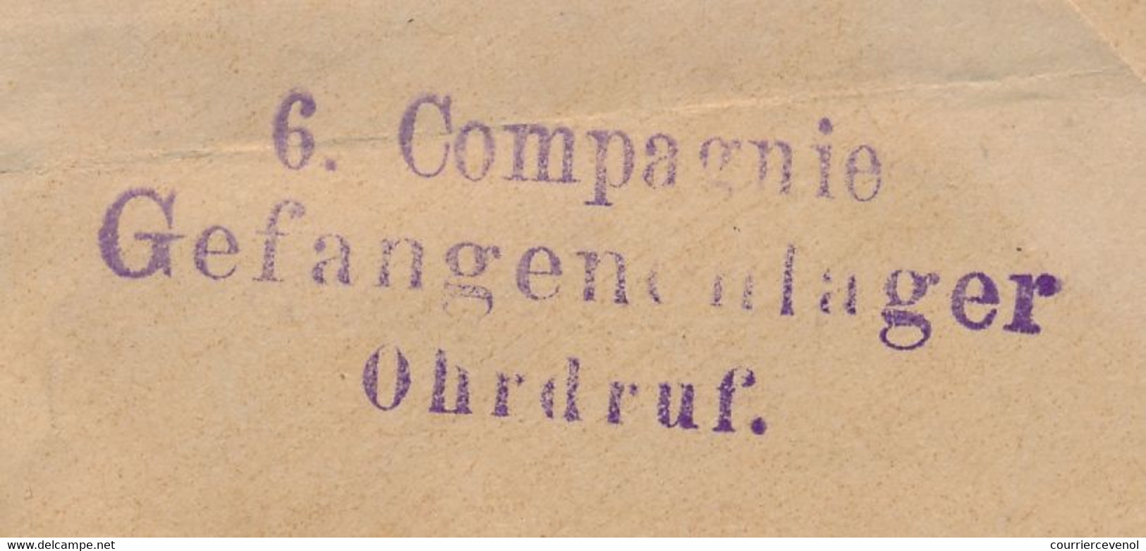 Lettre Prisonnier Français - Camp De Ohrdruf - 4 Octobre 1915 - Cachets De Censure - WW I