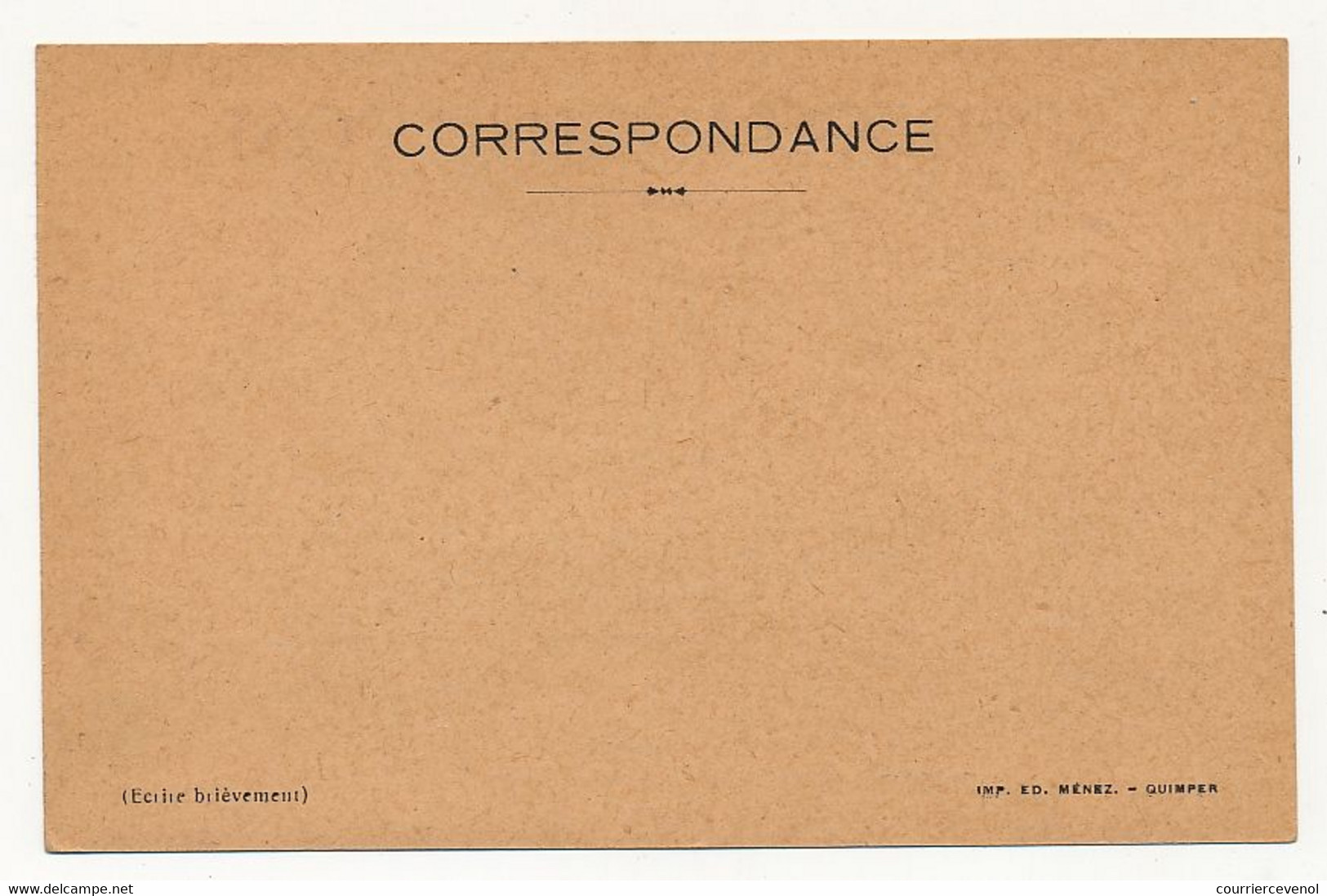 KRIEGSGEFANGENENPOST - Carte Postale Neuve, éditée à Quimper - Imp Ed Menez - Covers & Documents