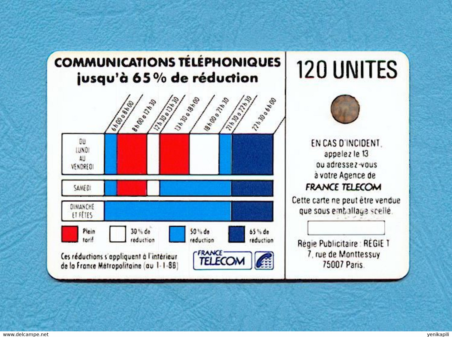 ( 5857 ) - CORDONS BLEUS - 120.U - ( Ko 10A - 545 . 1  ) - *** TTBE *** - Voir Scan - - Telefonschnur (Cordon)