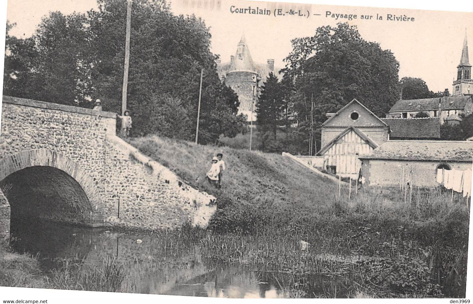 COURTALAIN (Eure Et Loir) - Paysage Sur La Rivière - Pont - Courtalain