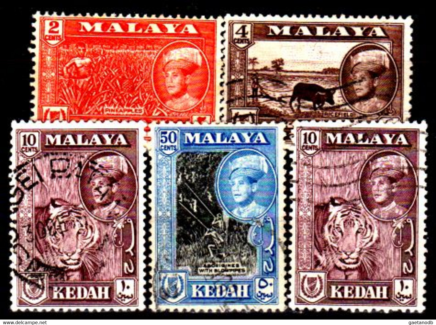 Kedah 4 - Emissione 1957 (+/o) LH/Used - Quality In Your Opinion. - Kedah