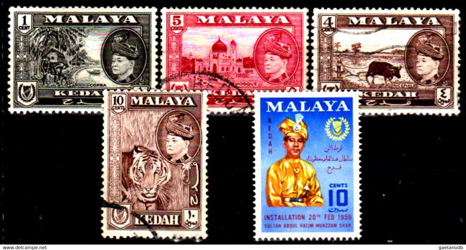 Kedah 6 - Emissione 1957-1959 (+/o) LH/Used - Quality In Your Opinion. - Kedah
