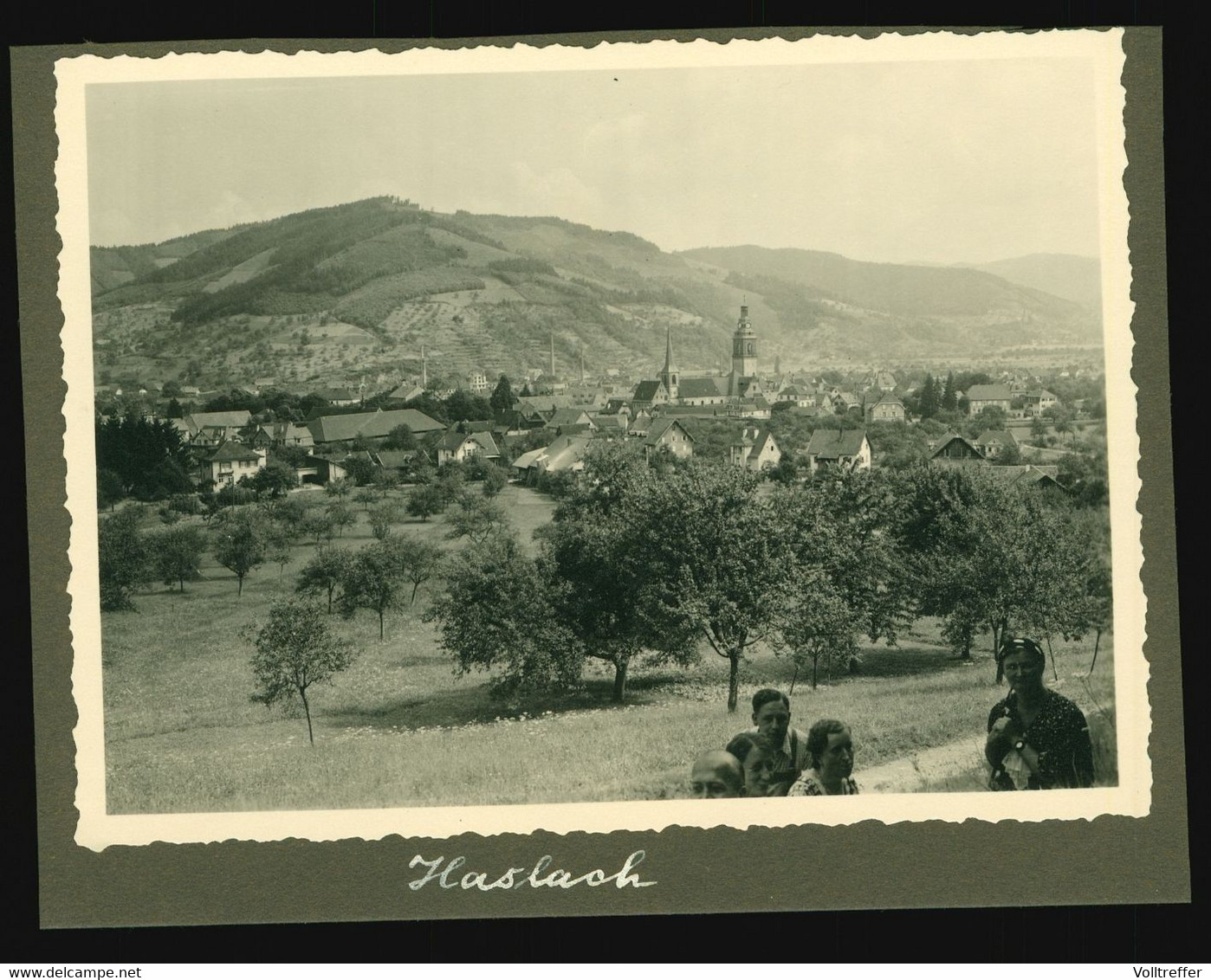 Orig. Foto 1938 Ortspartie Haslach Kinzigtal Blick Auf Private Häuser - Haslach