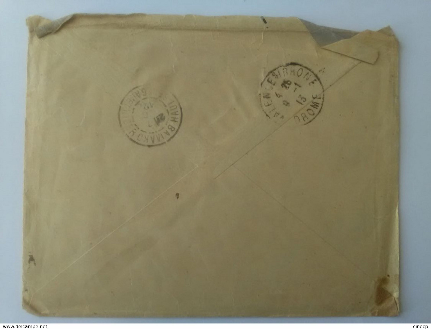 ENVELOPPE Compagnie Française De Commerce Africain HAUT SENEGAL ET NIGER Tàd 1912 Marcophilie Timbre 10c - Brieven En Documenten