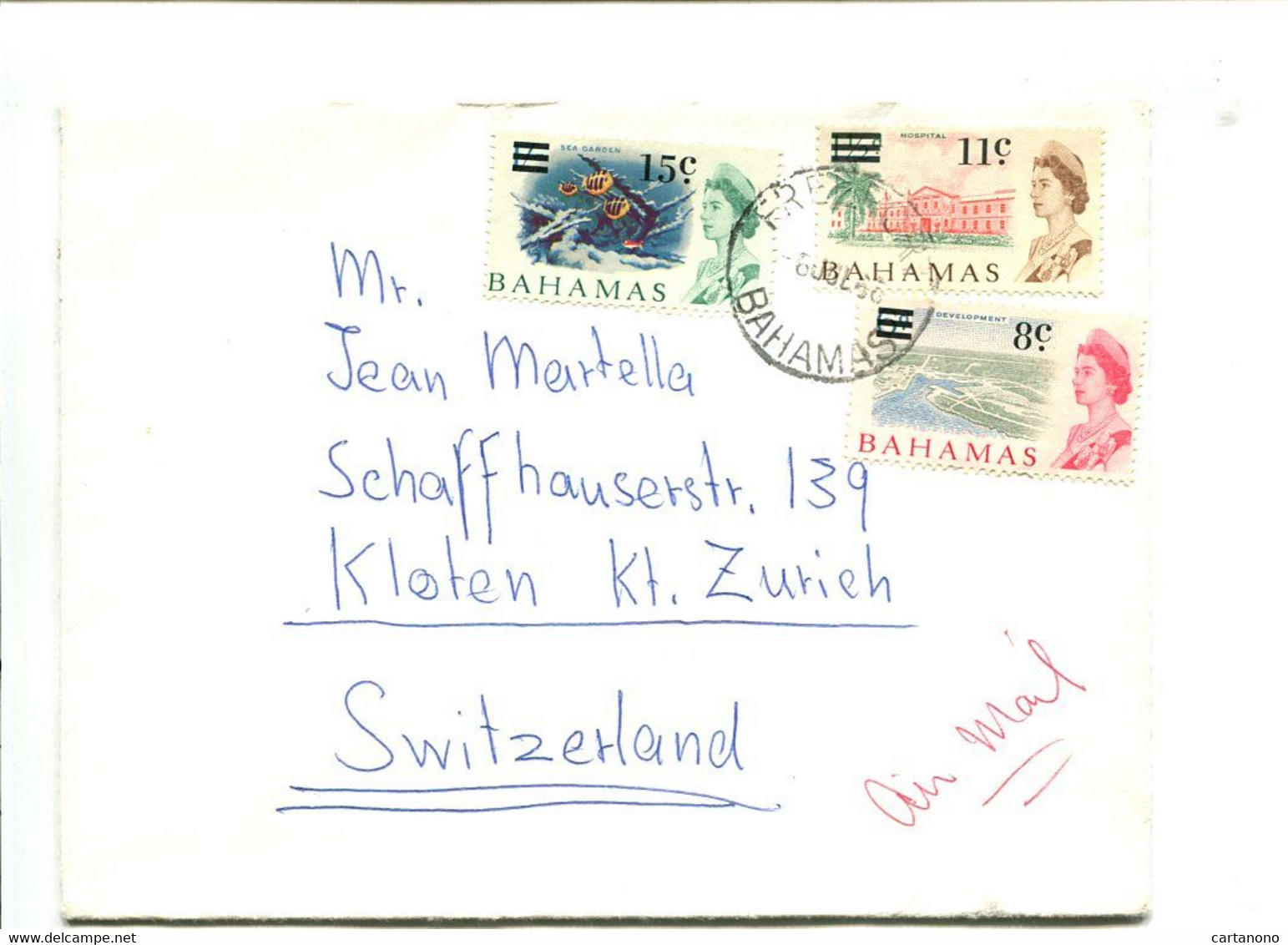 BAHAMAS - Affranchissement Sur Lettre Pour La Suisse - - 1963-1973 Autonomia Interna