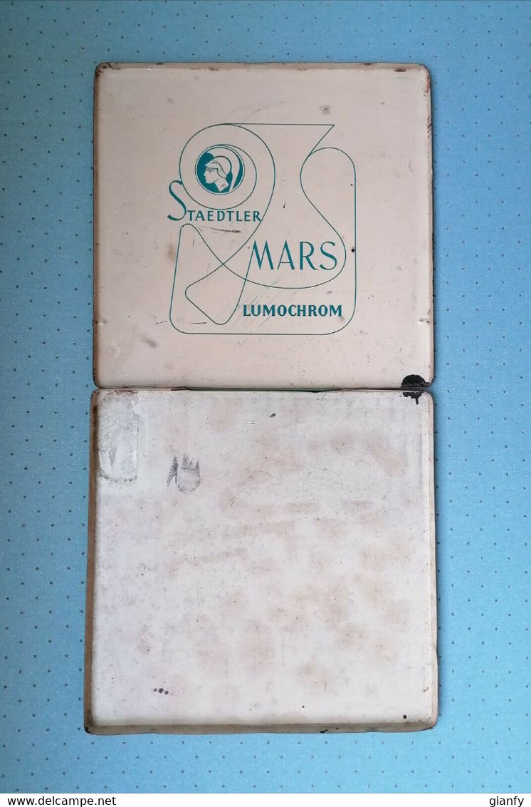SCATOLA LATTA LITOGRAFATA MATITE STAEDTLER MARS LUMOCHROM 1940 VINTAGE PENCIL BOX - Autres & Non Classés