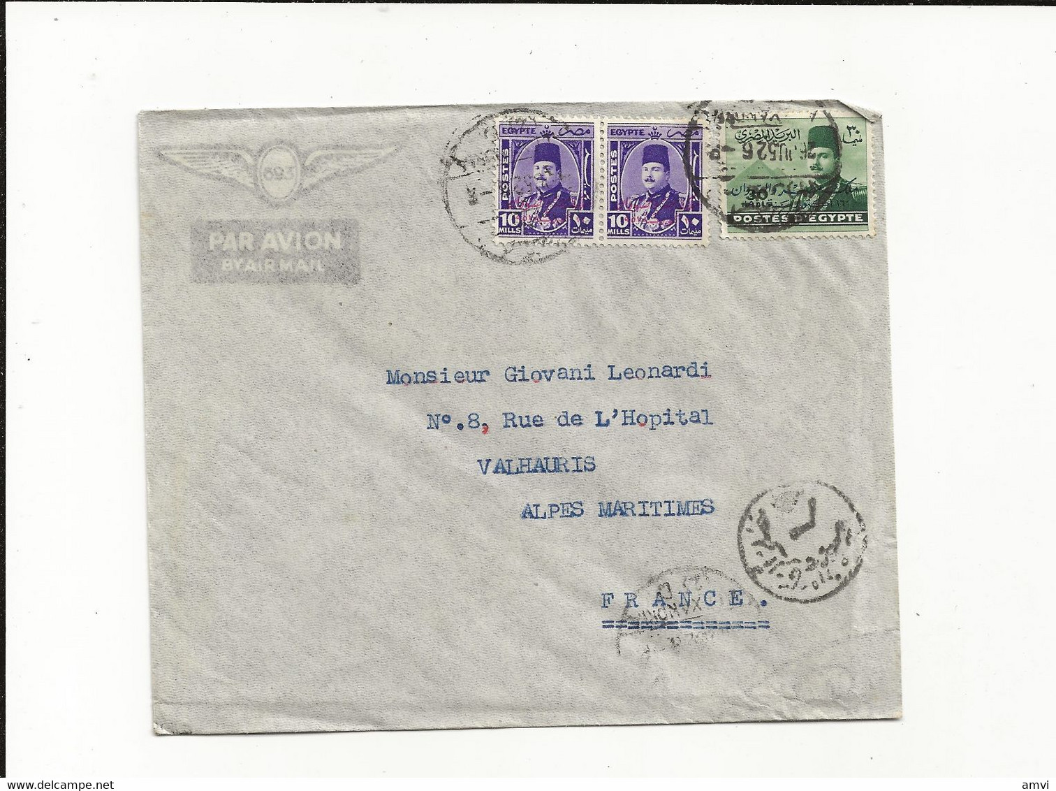 22-4 - 863 Egypte Mike Halcoussis Alexandrie - Lettres & Documents