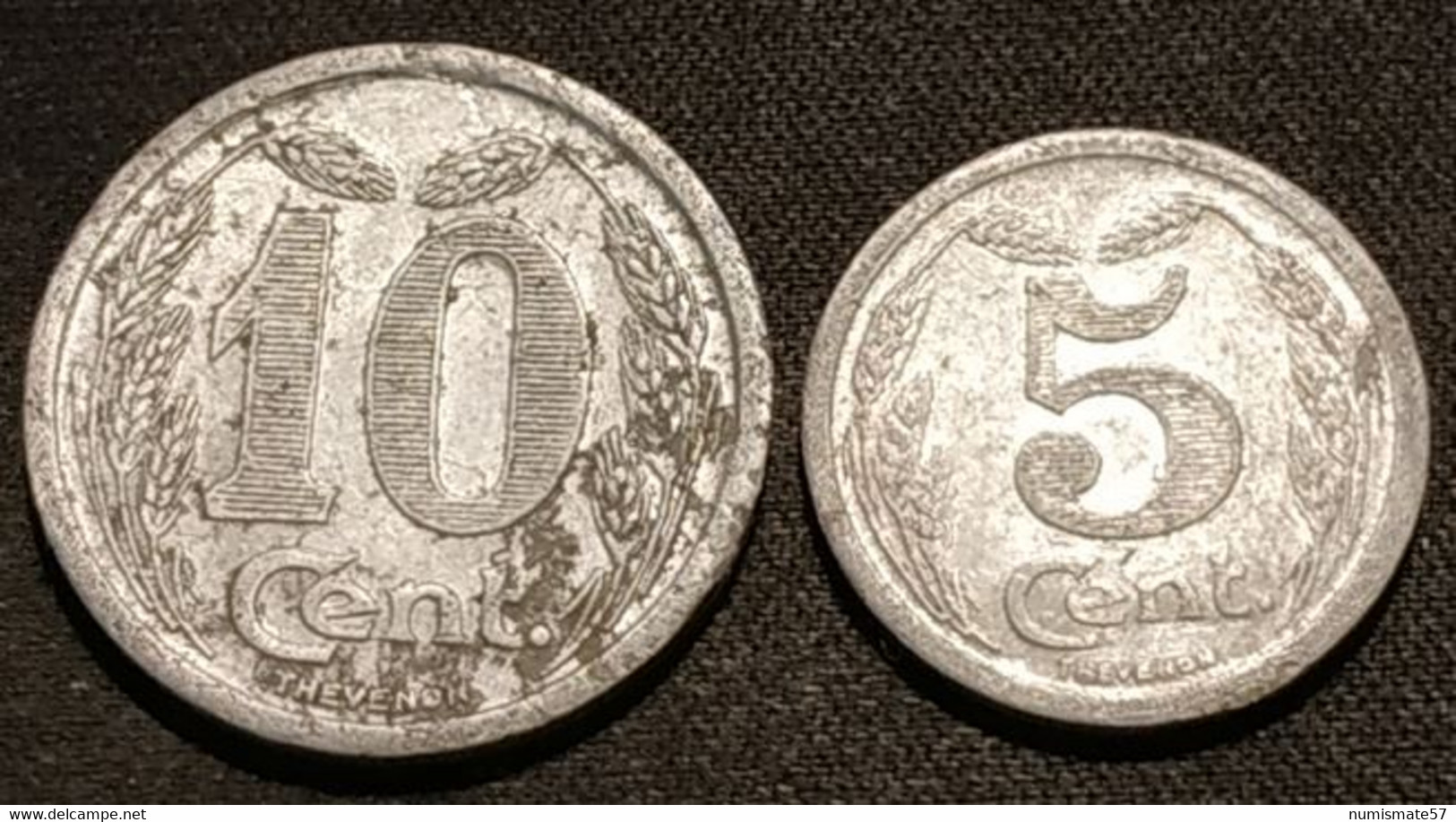 FRANCE - EVREUX - 5 Et 10 CENTIMES 1921 - LOT DE 2 MONNAIES DE NECESSITE - Monétaires / De Nécessité