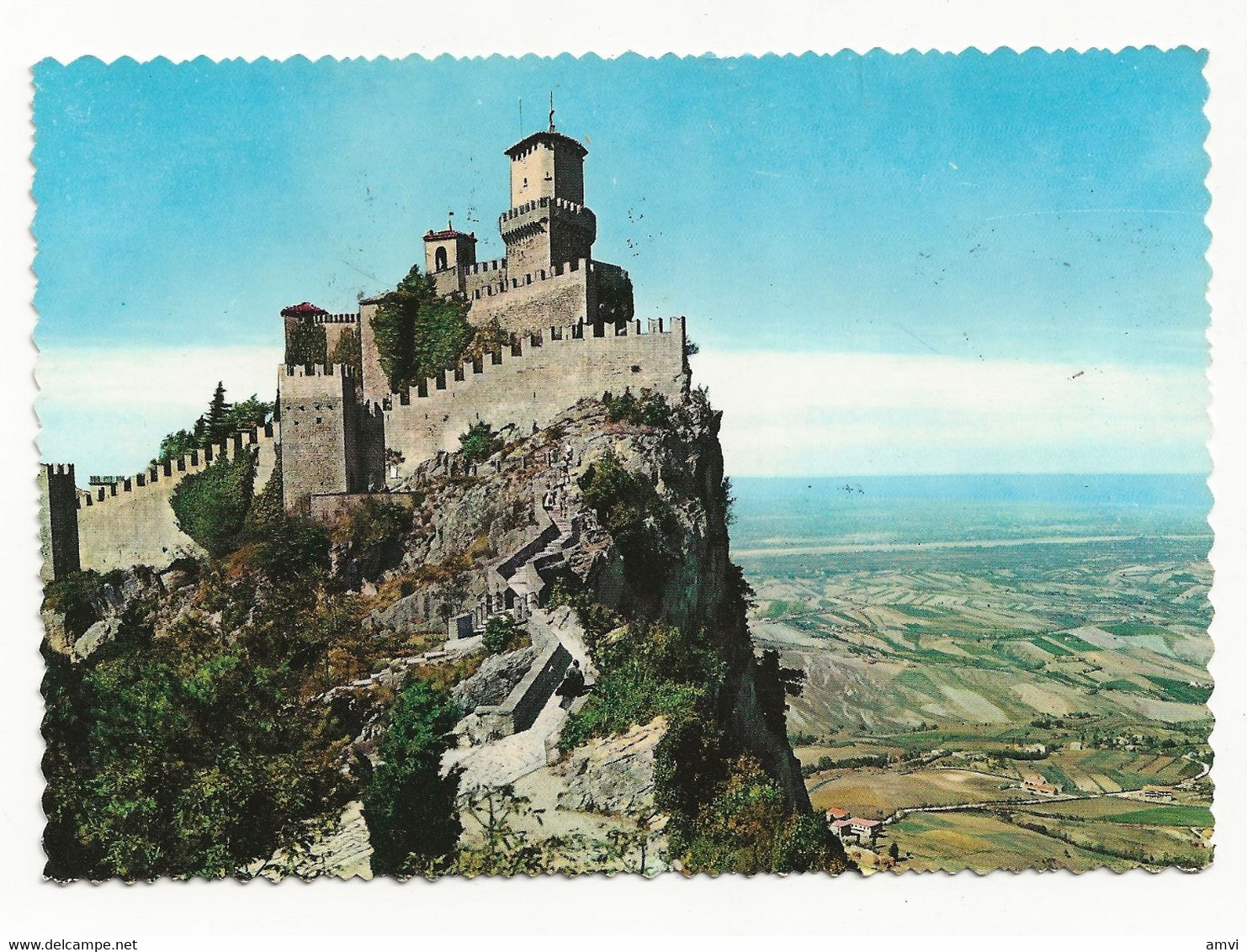 22-4 - 867 San Marino Saint Marin 1965 5 Timbres Serie Trains - Storia Postale