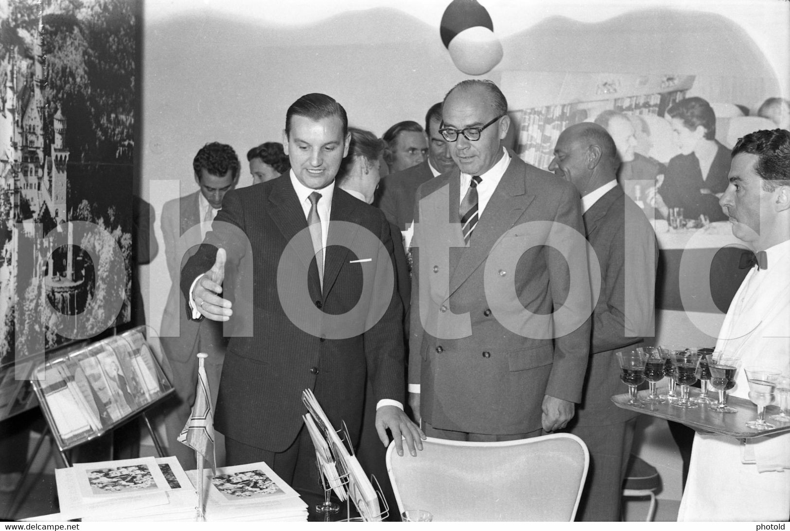 DEUTSCHE LUFTHANSA PARTY  OCTOBER 1957 LISBON PORTUGAL SET ORIGINAL 60mm NEGATIVE NOT PHOTO FOTO PLANE LCAS196 - Non Classés