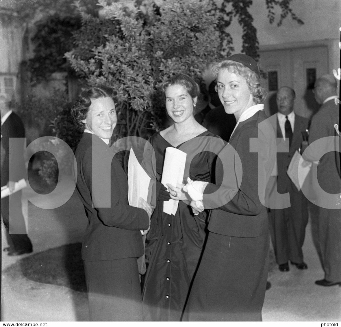 DEUTSCHE LUFTHANSA PARTY  OCTOBER 1957 LISBON PORTUGAL SET ORIGINAL 60mm NEGATIVE NOT PHOTO FOTO PLANE LCAS196