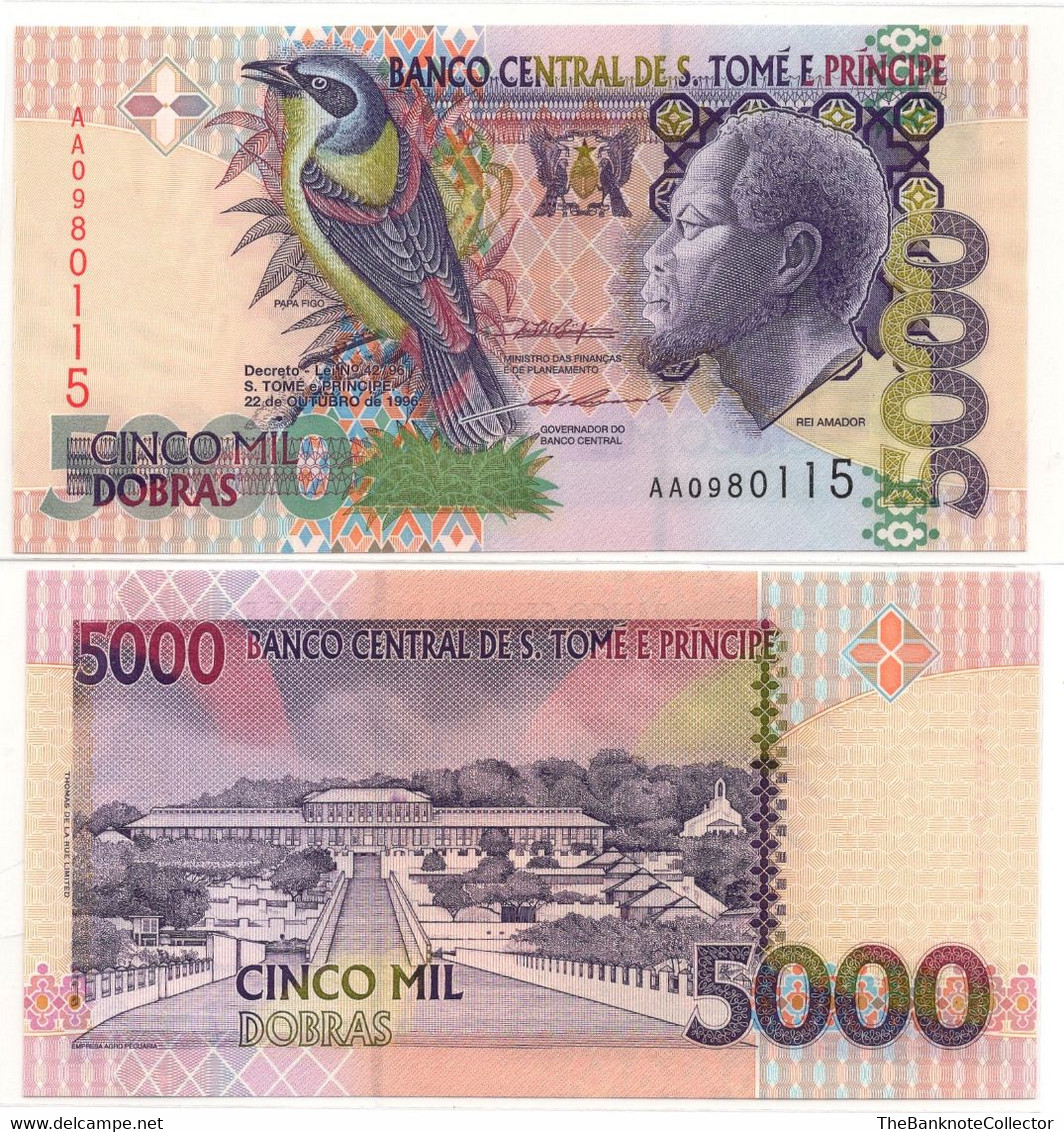 Saint Thomas And Prince 5000 Dobra 1996 P-65 UNC - San Tomé Y Príncipe