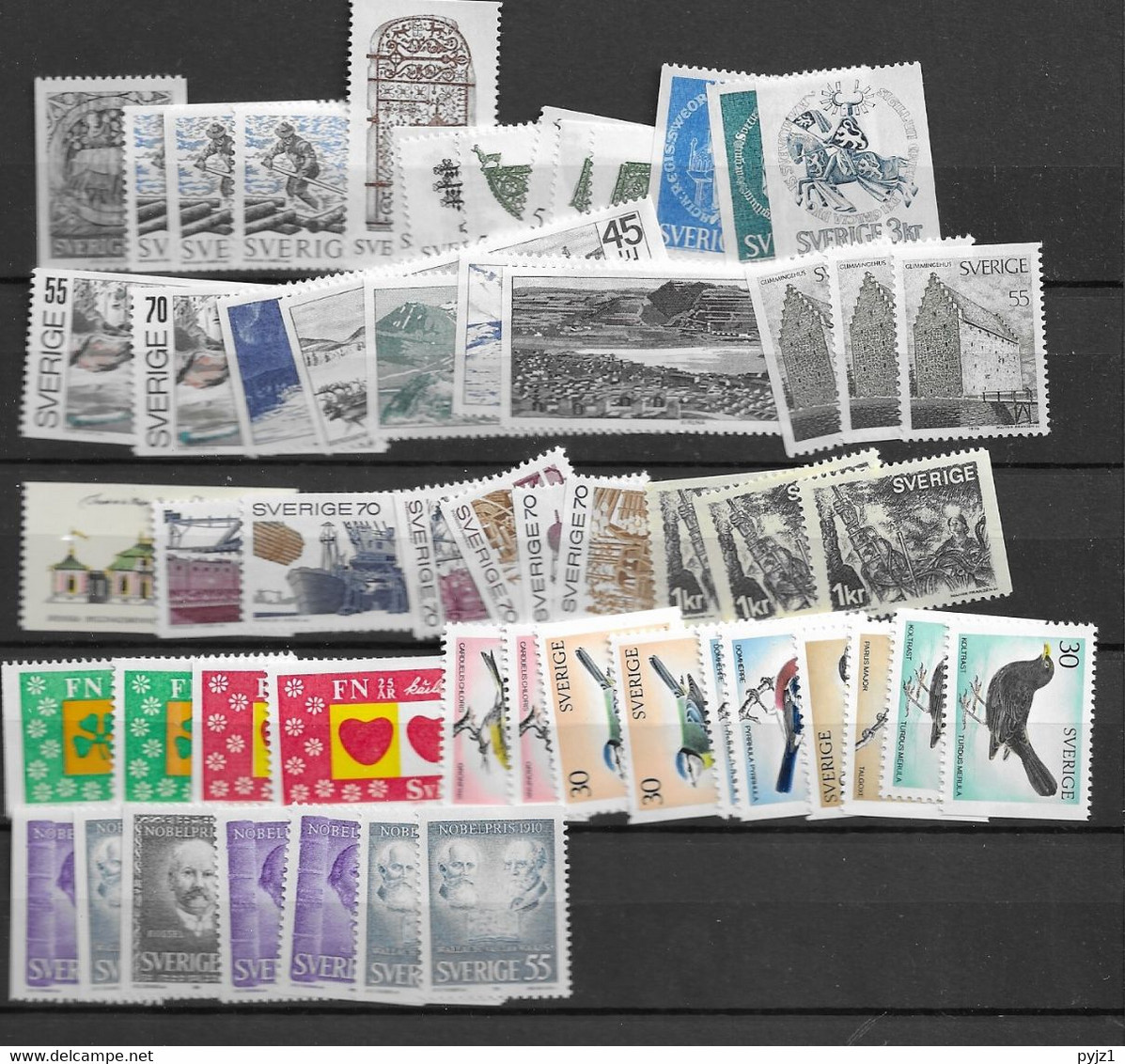 1970  MNH Sweden, Year According To Michel, Postfris - Full Years