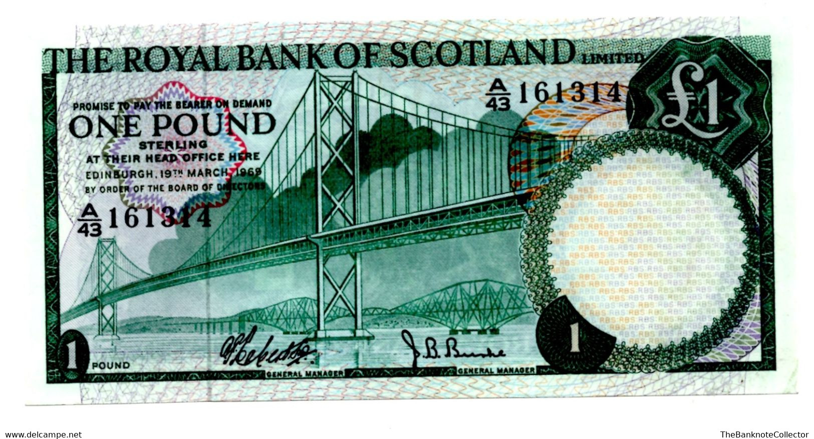 Royal Bank Of Scotland 1 Pound 1969 P-329 UNC - 1 Pound