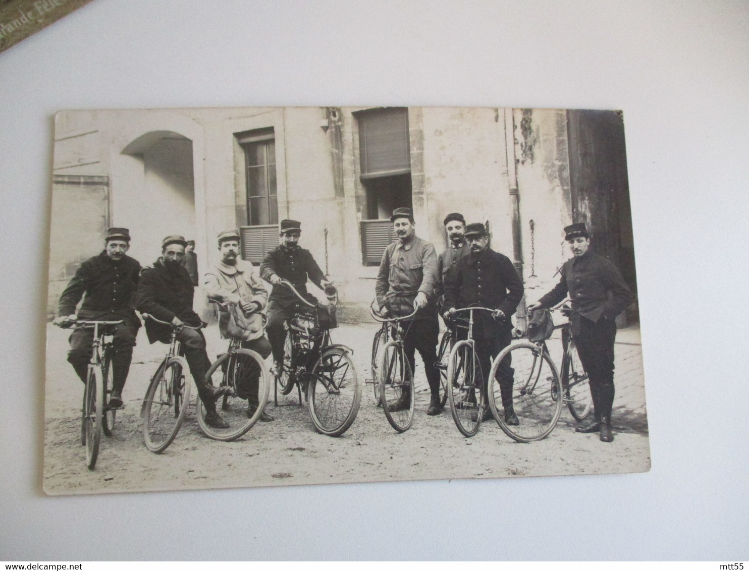 Carte Photo 1915 Militaire Cycliste Velo 18 Eme Region Identifie - War 1914-18