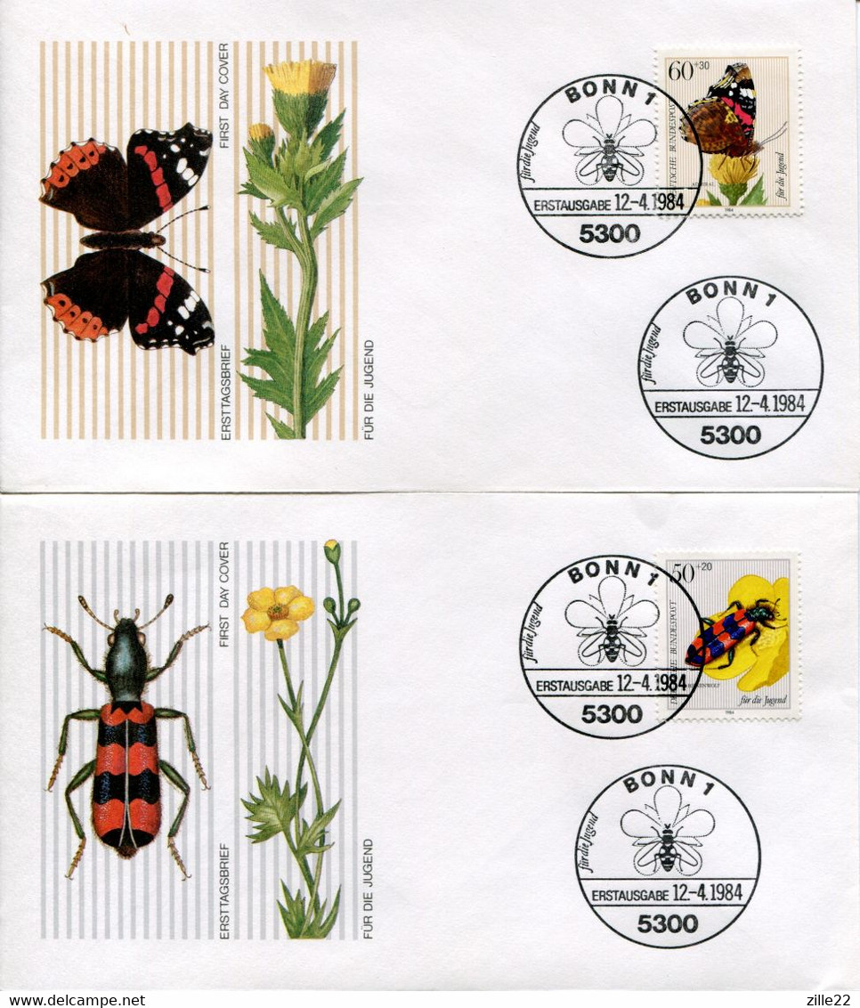 Germany Deutschland FDC Mi# 1202-5 - Fauna, Insects - Andere & Zonder Classificatie