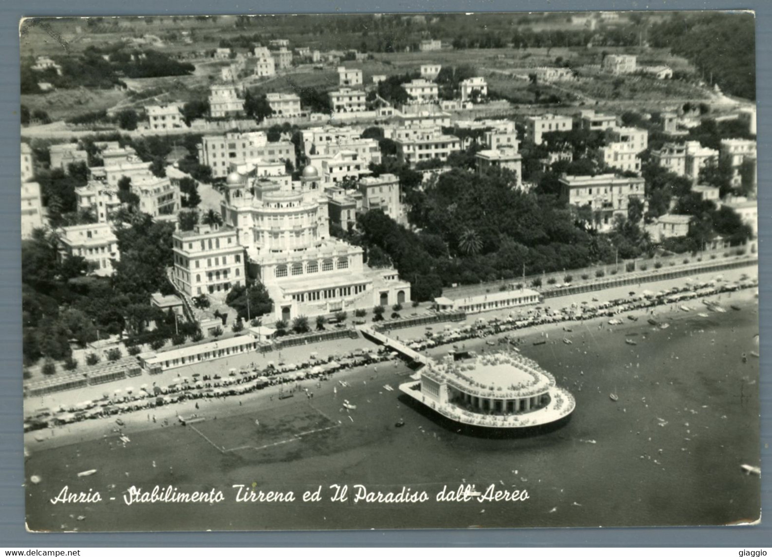 °°° Cartolina - Anzio Stabilimento Tirrena Ed Il Paradiso Dall'aereo Viaggiata °°° - Velletri