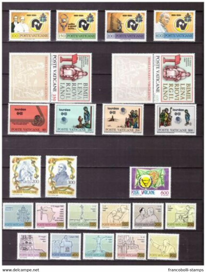 S40302 VATICANO MNH** Complete Year Sets From 1978 To 1981 85v With AM 4 Scans - Annate Complete