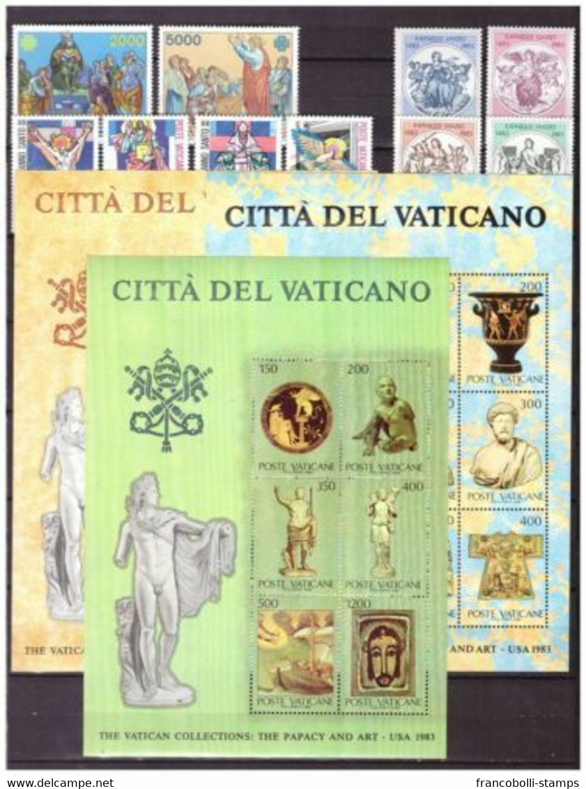 S40303 VATICANO MNH** Complete Year Sets From 1982 To 1985 65v + 5 S/s With AM - 4 Scans - Annate Complete