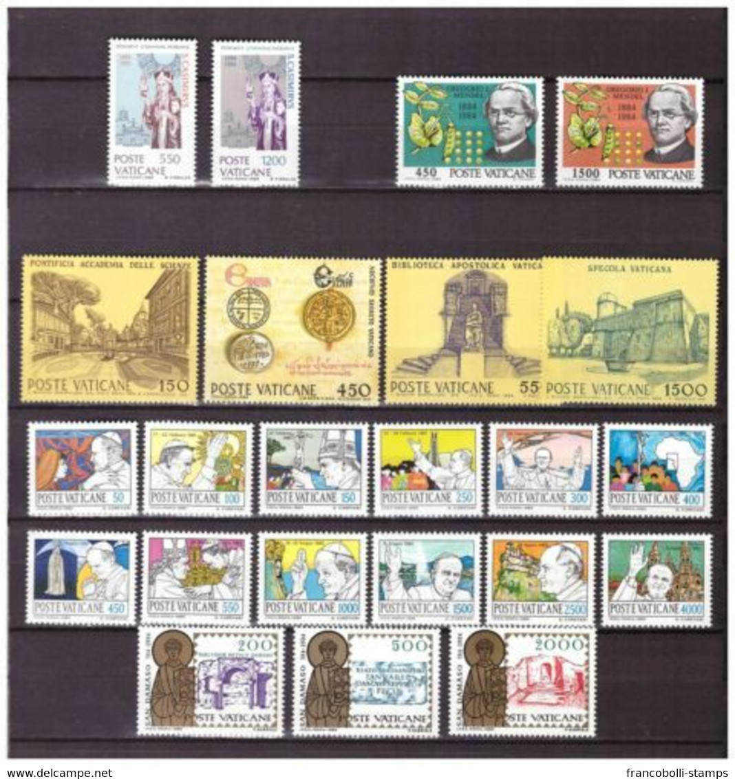 S40303 VATICANO MNH** Complete Year Sets From 1982 To 1985 65v + 5 S/s With AM - 4 Scans - Annate Complete