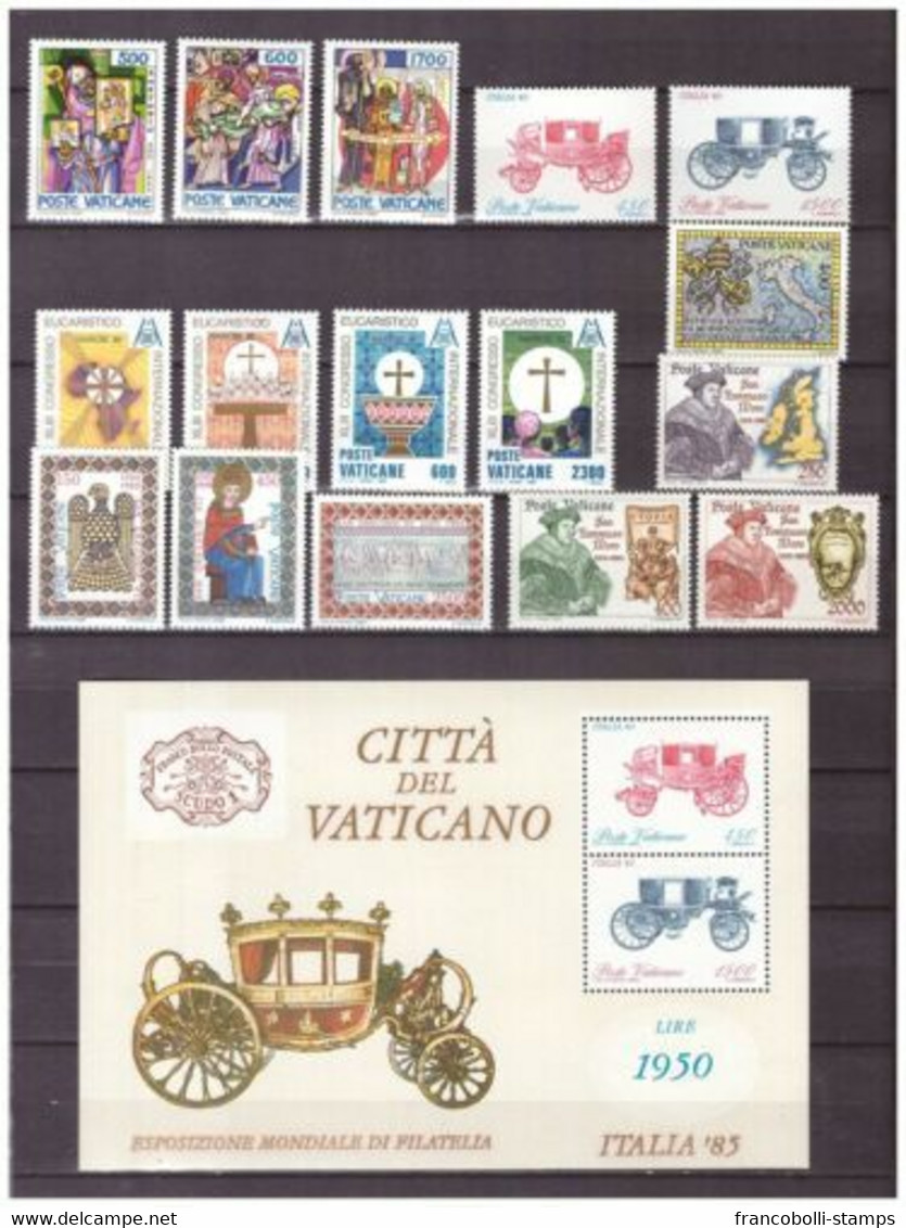 S40303 VATICANO MNH** Complete Year Sets From 1982 To 1985 65v + 5 S/s With AM - 4 Scans - Annate Complete